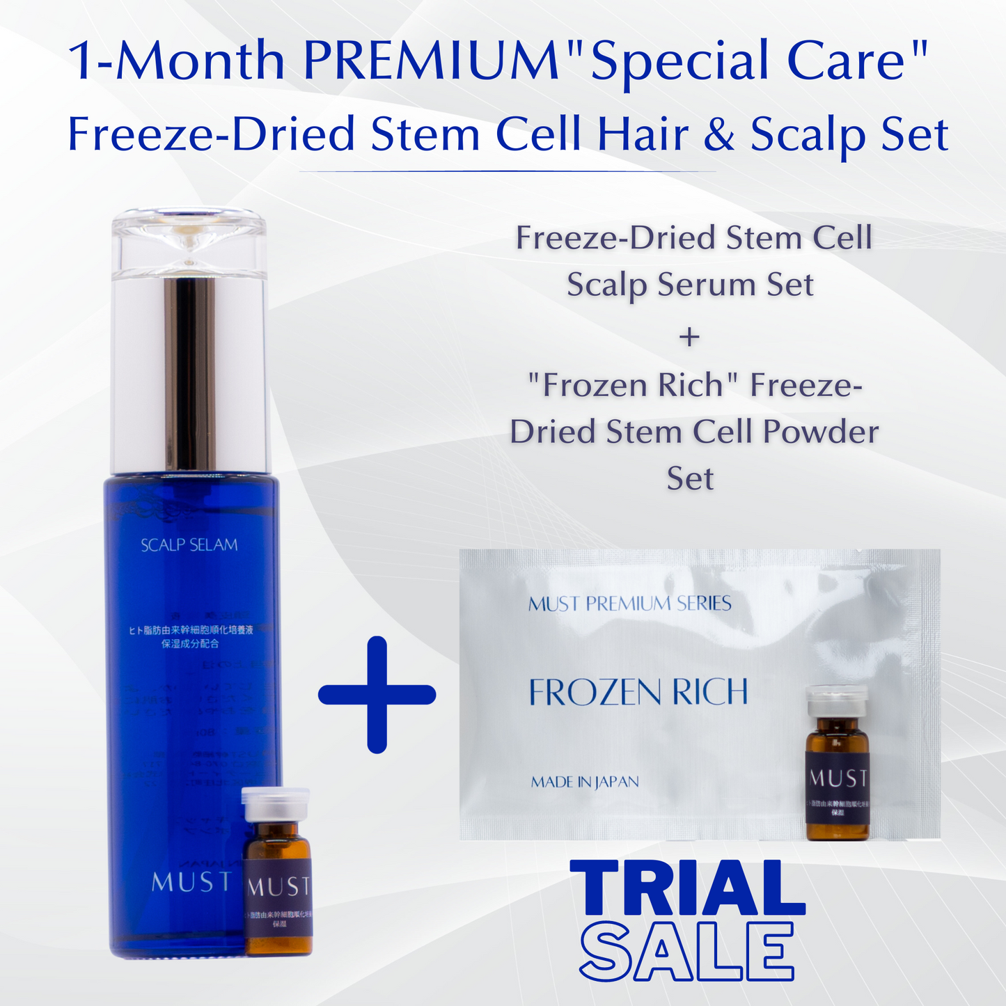 1-Month PREMIUM "Special Care"  Freeze-Dried Stem Cell Hair & Scalp Set - Trial Offer!