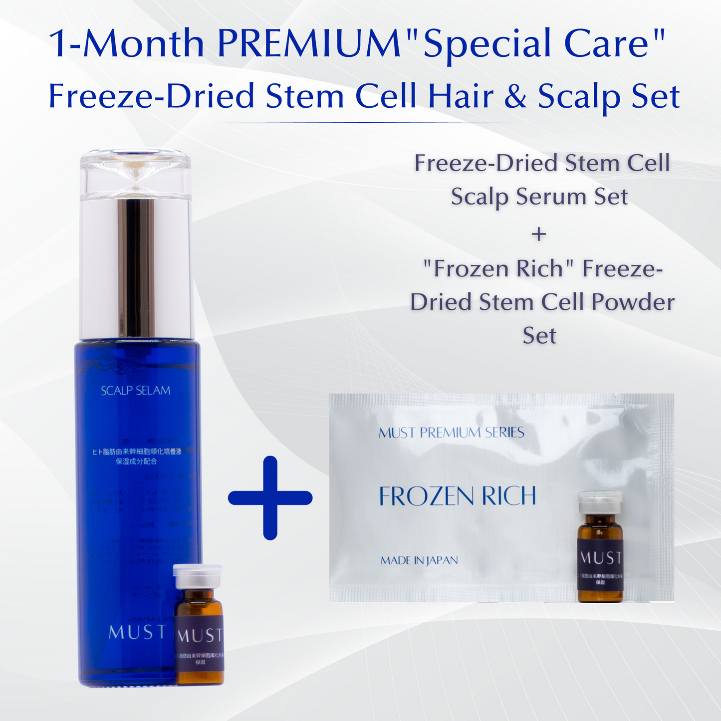 1-Month PREMIUM "Special Care"  Freeze-Dried Stem Cell Hair & Scalp Set